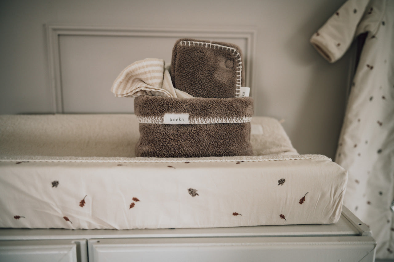 Housse de matelas à langer Forest Blanc chaud - Koeka