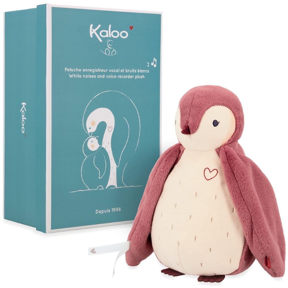 Peluche Bruits blancs/enregistreur vocal Manchot Rose - Kaloo