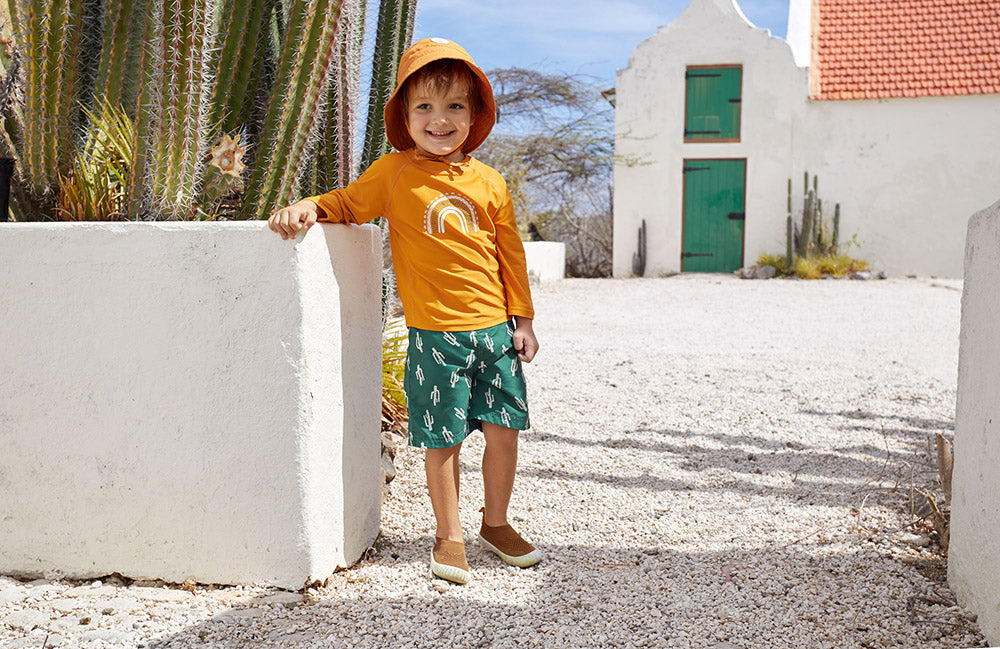 Short de bain anti-fuites et anti-UV "Cactus Verts" - Lässig