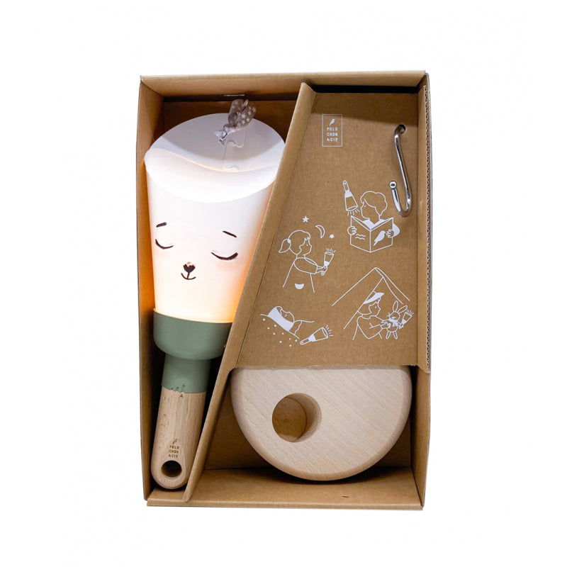 Lampe nomade "Pipouette fait dodo " (sauge) - Maison Polochon