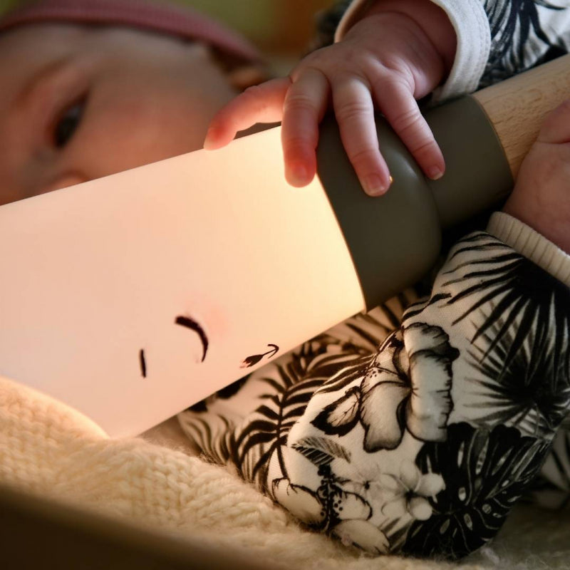 Lampe nomade "Pipouette fait dodo " (sauge) - Maison Polochon