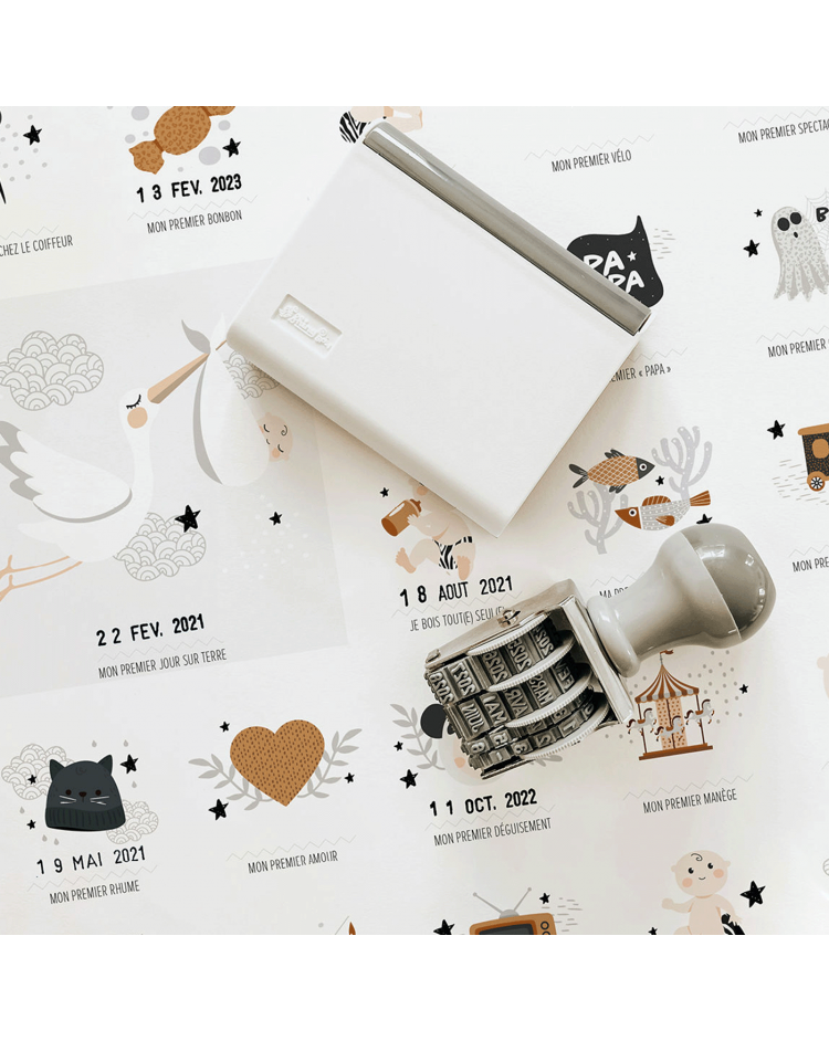 Affiche à tamponner "Mes premières fois " - Les petites dates