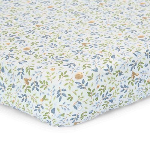Drap housse de lit "Bleu Forest Friends" - Little Dutch