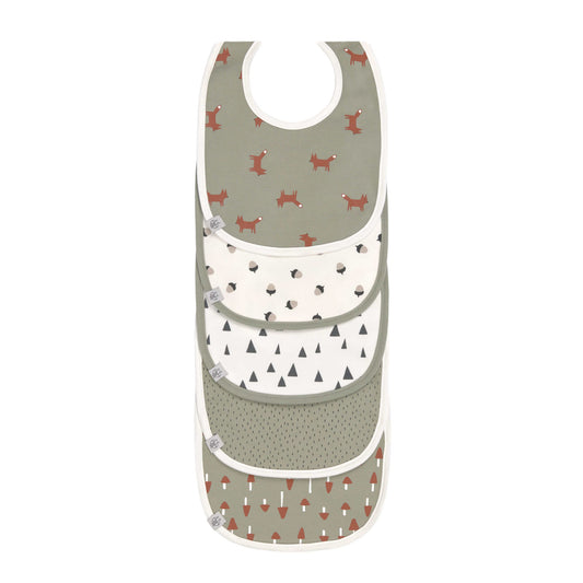 Lot de 5 bavoirs imperméables "Little Forest Renard" - Lässig