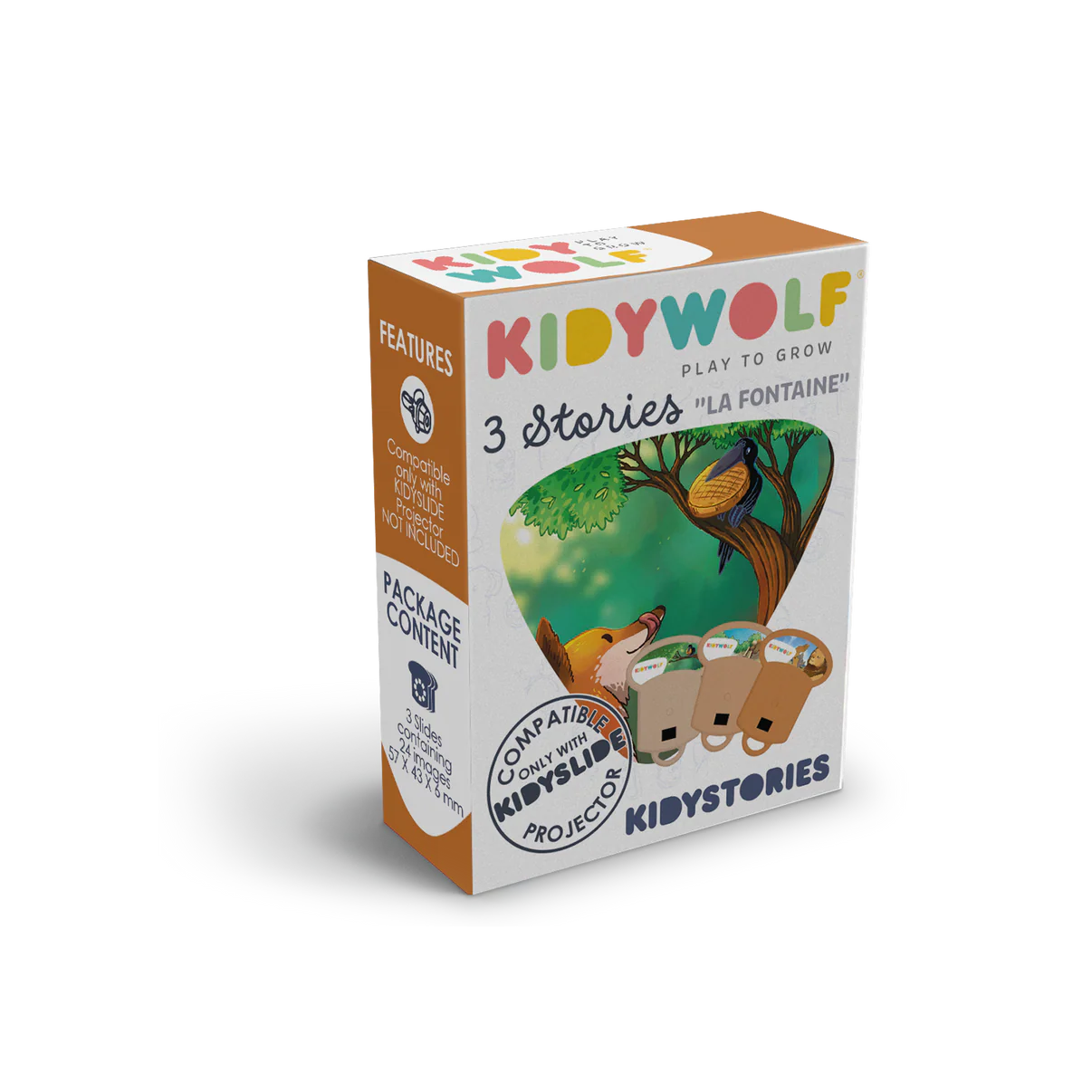 Histoires "Les fables de la Fontaine" pour kidyslide - Kidywolf