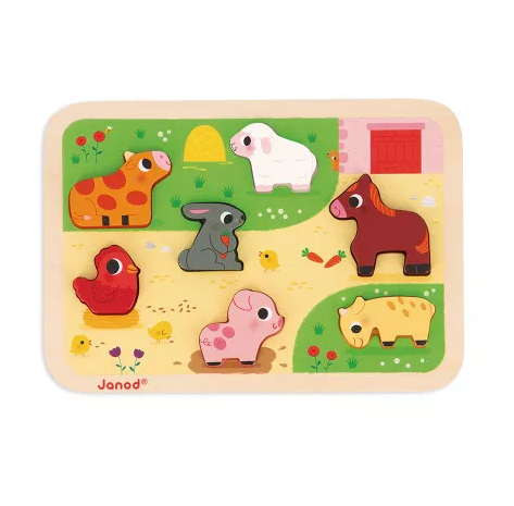 Puzzle en bois "Les animaux de la ferme" - Janod