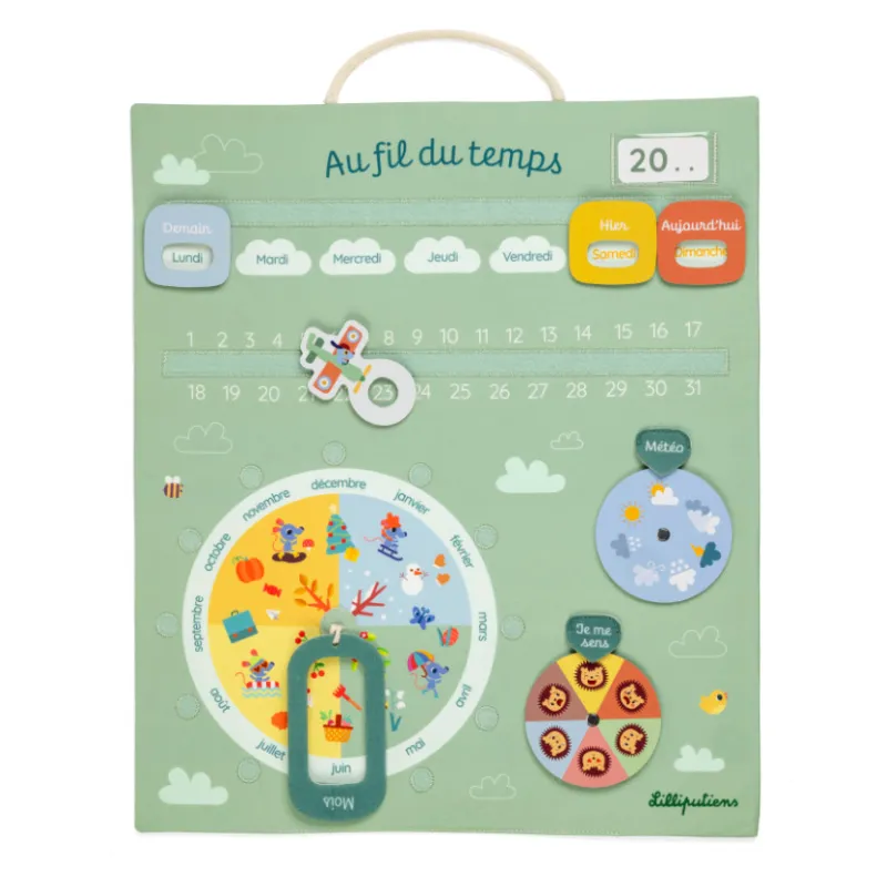 Calendrier en tissu "Au fil du temps" - Lilliputiens