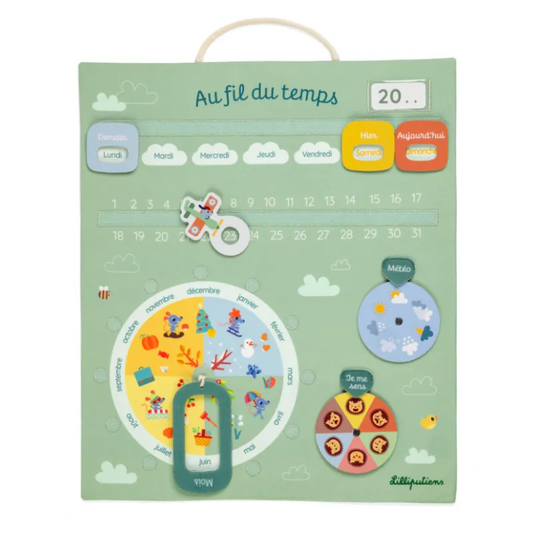 Calendrier en tissu "Au fil du temps" - Lilliputiens