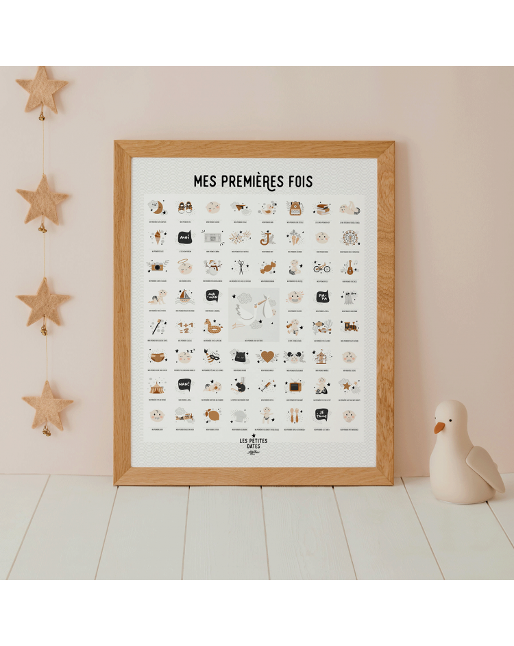Affiche à tamponner "Mes premières fois " - Les petites dates